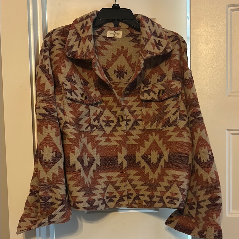 Vintage Aztec Patterned Jacket